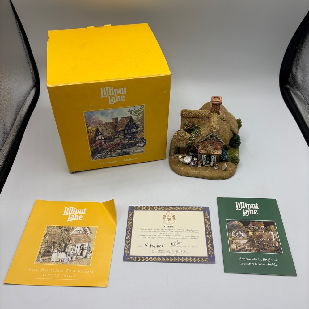 Lilliput Lane Bargate Cottage Tea Room 1995 Box Deed English Tea Rooms